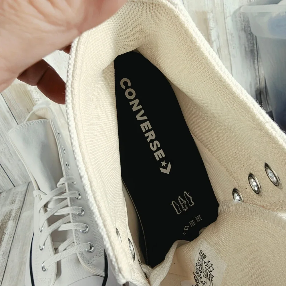 Converse Run Star Hike High Top Platform White Black Gum Mens 9 Womens 10.5 New